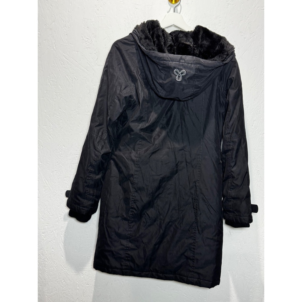 TNA Aritzia Black Parka Faux Fur Lined Hooded Winter Coat Jacket M NYT3-5031 - Picture 3 of 5